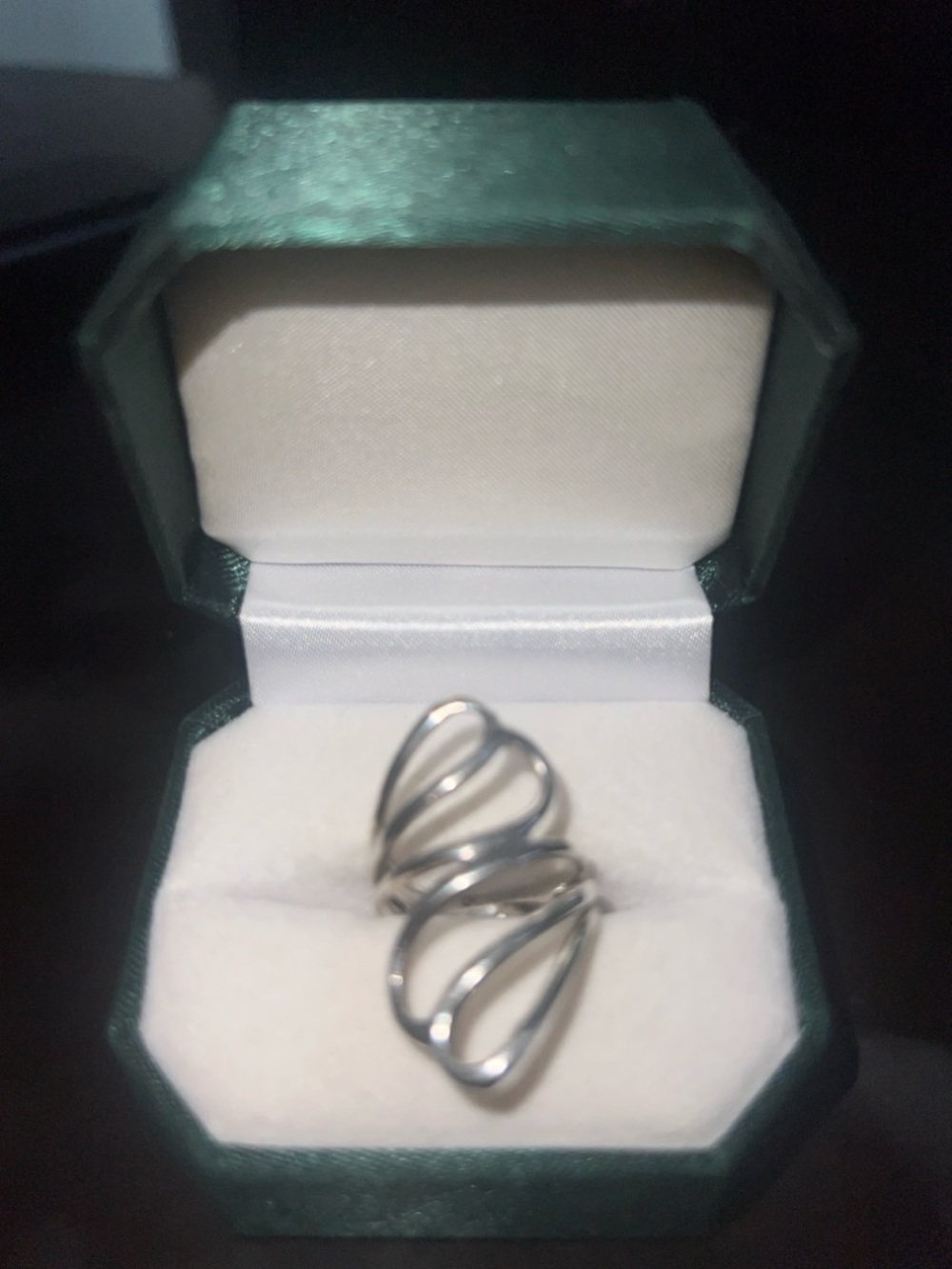 Silver Wave Openwork Ring - Elegant Women's Fashion Ring 925 silver